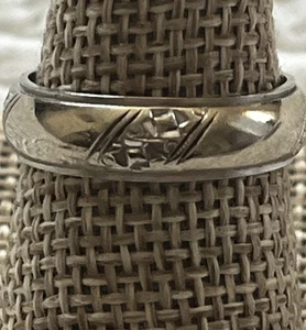 ~14K Weißgold Damen WedLok Ehering Gr. 8 dick & massiv 5,2g leicht getragen~ - Bild 1 von 10