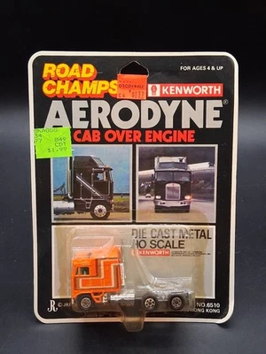 De colección 1981 Road Champs Kenworth Aerodyne COE Die Cast Metal Sin usar, en caja - Naranja HO  Foto 1 de 2