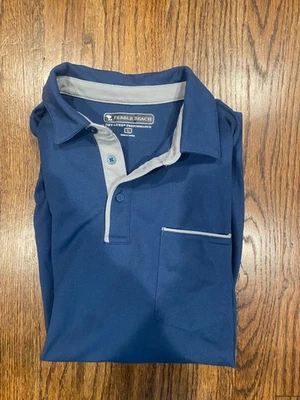 Pebble Beach Dry-Luxe mens Golf Polo Blue W Pocket Large - Image 1 of 3