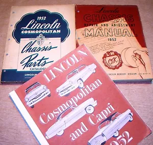 1952 Lincoln Cosmopolitan Maintenance Shop Repair Manual & Brochure & Parts - Picture 1 of 8