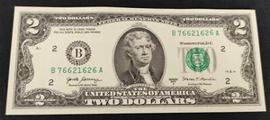 Vereinigte Staaten von Amerika USA 2 Dollar Schein 2017 B (2) New York (NY) Neu - Bild 1 von 2