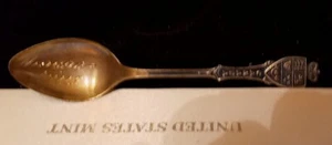 Niagara Falls Canada Lion Sterling Silver Souvenir Spoon Coat Arms Critters Cute - Picture 1 of 5