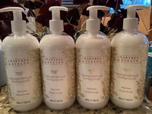 Crabtree & Evelyn MIDNIGHT BERRY & POMEGRANATE Body Lotion (4) CREAM 16.9 oz NEW - Picture 1 of 2