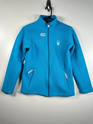 Sudadera Spyder Mujer Cremallera Completa Cuello Alto Bolsillos Azul Talla Grande 18x24 Exterior Foto 1 de 4