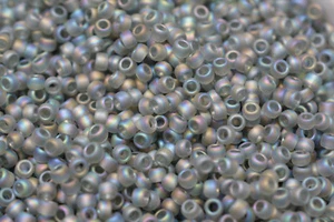 Toho Seed Beads 8/0 - Trans-Rainbow Frosted Gray - Picture 1 of 1