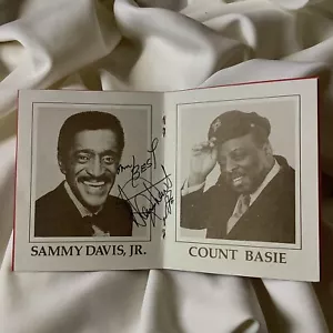 Signed Sammy Davis Junior Count Basie Black Jazz Ceasars Palace Casino Music Art - Picture 1 of 7