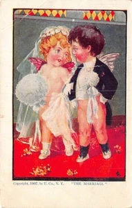 AK: Die Hochzeit, Junge & Mädchen, U. Co. 1907 - Bild 1 von 2