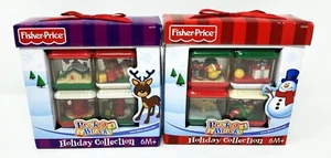 FISHER-PRICE ~ PEEK A BLOCKS ~ HOLIDAY COLLECTION ~ 6M+ ~ SET OF 4 In A Box - Picture 1 of 4