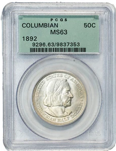 1892 50C Half Dollar Columbian Commemorative PCGS MS63 - OGH - Picture 1 of 2