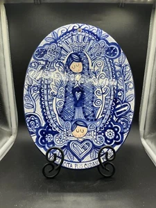 Mexican Hand Crafted and Painted Oval Ceramic Plaque with Message - Picture 1 of 13