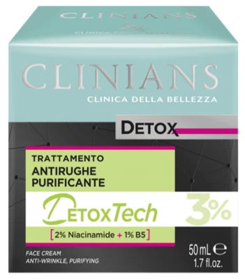 CLINIANS DETOX  CREMA TRATTAMENTO ANTIRUGHE PURIFICANTE DETOXTECH 50ML - Immagine 1 di 2
