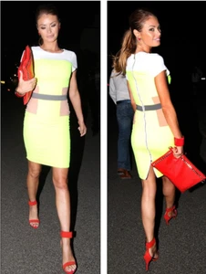 Celeb Boutique Bodycon Dress Small UK 10 Short Sheath Cocktail Chloe Sims - Picture 1 of 16