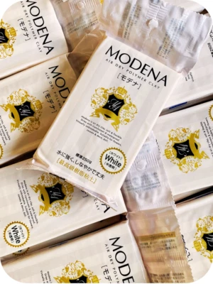 Modena Air Drying Polymer Clay, New, White  Pack of 9 x 250g with 1 x 250g FREE - Image 1 of 4
