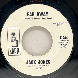 Jack Jones Far Away 45 Pop Kapp Record Promo 1968 Pop Ballad - Imagen 1 de 4