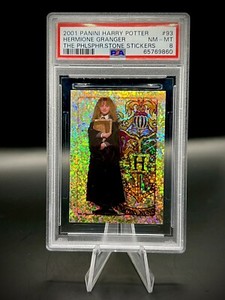 2001 Panini Harry Potter Philosophers Stone Stickers Hermione Granger #93 PSA 8