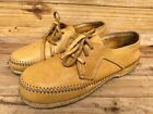 Quoddy Moccasin Women Genuine Deerskin Leather Lace Up Shoes Size 9 M
