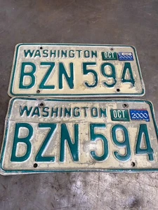 Vintage License Plates 1990’s WA Washington State - Picture 1 of 1