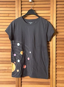 Solar System Planets Space Astronomy T-Shirt Top Junior's Youth  Sz 18 (XXL) - Picture 1 of 4