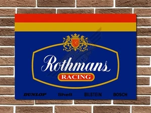 Rothmans Racing Livery Blechschild BMW Porsche Audi Le Mans Garage Schild Man Cave - Bild 1 von 4