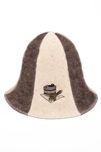 Sauna Hat 100% Natural Wool Felt Cap Bath House Kit Saunahut Saunamütze Mütze  - Picture 1 of 5