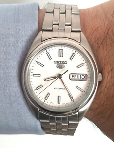 SELTEN BRANDNEU SEIKO 5 Sports SNXA09K1 Automatikuhr Sammlerstück weißes Zifferblatt - Bild 1 von 2