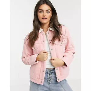 Levi's Denim $128 Jacket Valentine's Sherpa Trucker Jacket Light Pink XS Womens - Picture 1 of 6