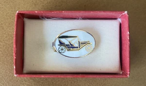 Vintage Enamel Model T Automobile Lapel Pin Tie Clasp - Picture 1 of 3