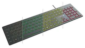 Lacerto® | Russisch-Deutsche/Ukrainische beleuchtete Tastatur | SPECTRUM-DR533 - Bild 1 von 1