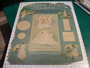 vintage  table top SIGN---INDIAN HEAD CLOTH SIGN, wear as shown, EARLY - Picture 1 of 6