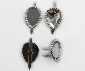 Réglages de bracelets bijoux en larme 18x13 mm avec 2 broches - 40 pièces - Photo 1/2
