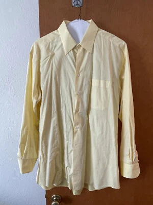 Camisa de Vestir Ermenegildo ZEGNA - Para Hombre - Sólido - Algodón - 16,5 - Amarillo Foto 1 de 4