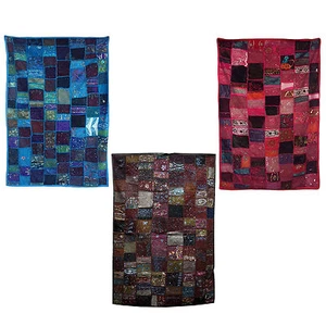 Unique Hand Crafted Beaded Indian Wall Hanging - Choice of BLUE Hot Pink BROWN - Picture 1 of 15