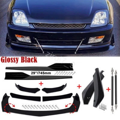 For Honda Prelude 1990-2001 Front Rear Bumper Lip Spoiler Splitter Body Kit Foto 1 de 4