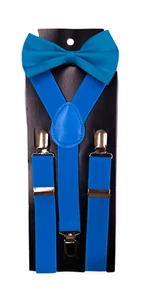 Kids Suspender & Bow Tie Sets for Boys Girls Children Elastic & Adjustable - Picture 1 of 14