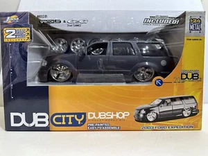 Ford Expedition 2003 Jada Dubshop 2003 gris 1:24 kit modelo diecast/ruedas adicionales #98 - Imagen 1 de 6