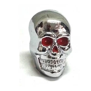 Custom Metal Evil "Chrome" Skull Custom Thumbscrew Seat Bolt for 1996 up Harley - Picture 1 of 3