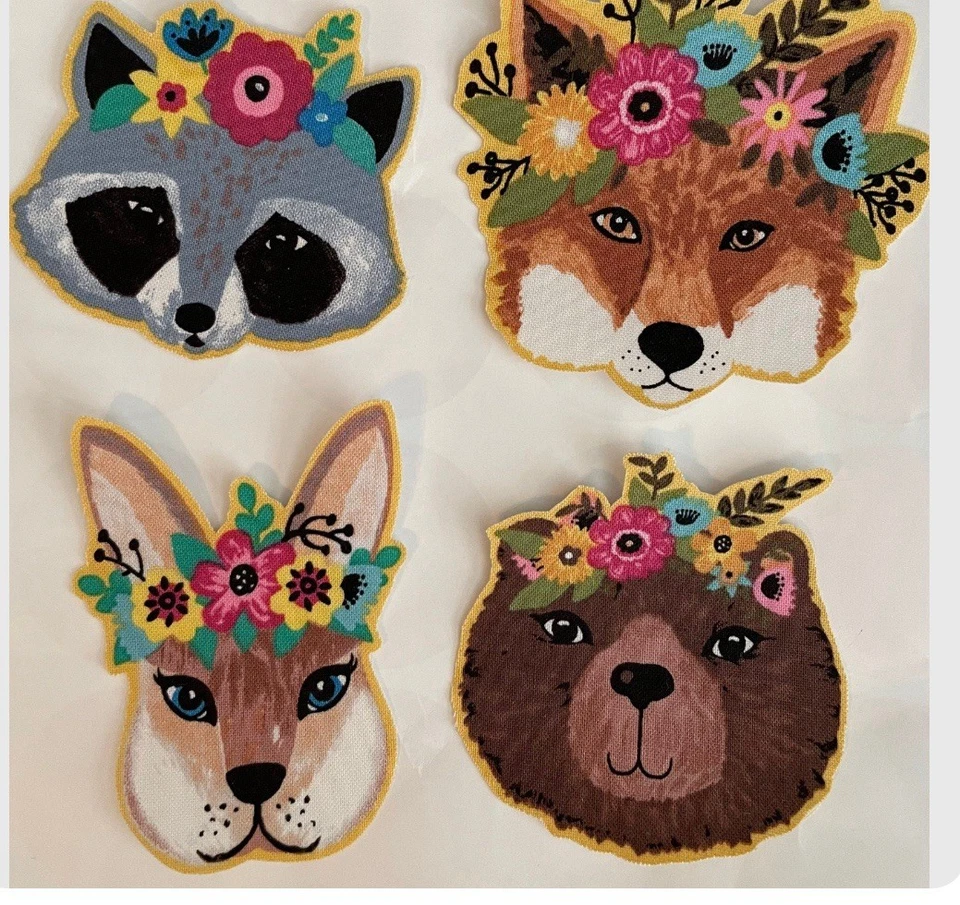 Animales del bosque - Apliques de hierro sobre tela Foto 1 de 1