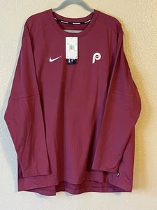 Men’s 2XL NWT Philadelphia Phillies Nike Pregame Long Sleeve Sweatshirt Maroon - Picture 1 of 8