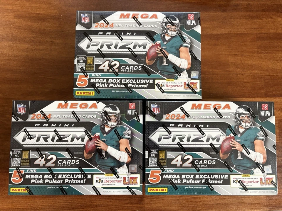 2024 Panini Prizm NFL Football Mega Box Factory Sealed - Pink Pulsar - LOT OF 3 - Image 1 of 1