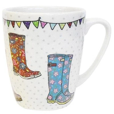 The Caravan Trail Mug Festival Wellies Queens by Churchill China - Image 1 of 3
