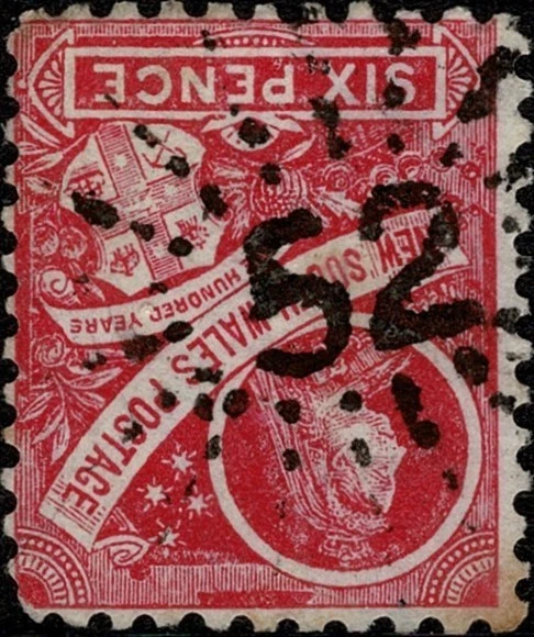 NSW Numeral 52 Mungindi (2) 2R18 ex Queensland. In use 1890s-1904. - Image 1 of 1