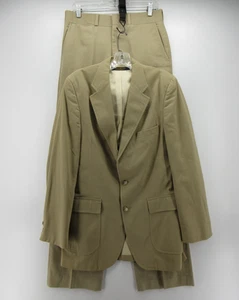 VINTAGE Brooks Brothers Suit Men 40 L Beige Brooksgate Unstructured 80s 32X34 * - Picture 1 of 23