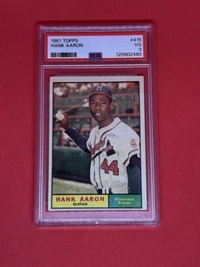 PSA 3 VG 1961 Topps - Hank Aaron #415 FRESHLY GRADED MAKE OFFER - Picture 1 of 2