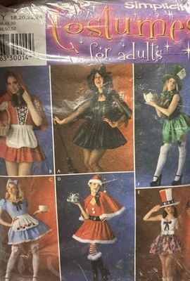 Simplicity  ￼Costumes For Adults, Sewing Pattern Size 18 / 24Uncut - Image 1 of 4