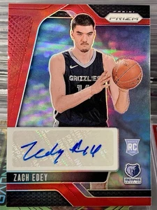 2024-25 Panini Prizm Zach Edey RC Auto Red Prizm 11/99 Grizzlies - Picture 1 of 2