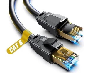 Cable Ethernet Cat 8, cable de red de Internet de alta velocidad de alta resistencia de 15 pies, profesional - Imagen 1 de 1
