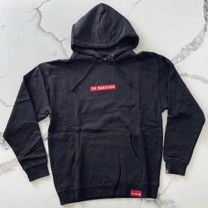 The Marathon Clothing Hoodie Mens Medium Black Pullover Bar Logo Nipsey Hussle - Picture 1 of 6