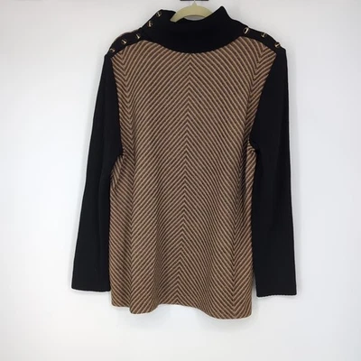 NUEVO CON ETIQUETAS Colección St John Marie Suéter Camel Santana Tejido COLLAR ÚNICO 14 Foto 1 de 4