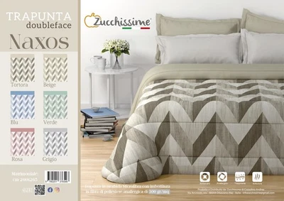 Trapunta Piumone In Morbida Microfibra Zucchissime "Naxos" Double Face - Immagine 1 di 2
