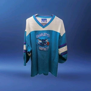 Charlotte Hornets Starter 1990's 3/4 Sleeve Teal Sweater/Jersey Shirt Herren XL - Bild 1 von 4